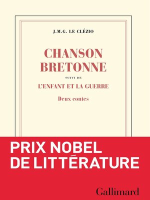 cover image of Chanson bretonne suivi de L'enfant et la guerre